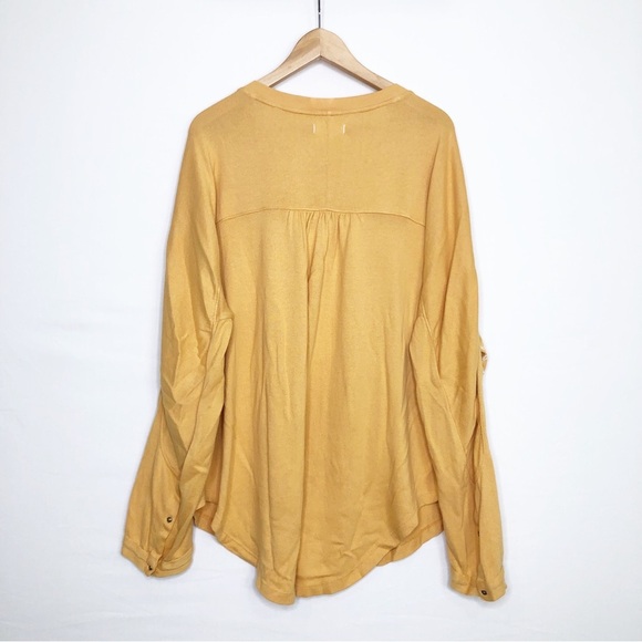 Free people with a free mustard, embroidered oversize tunic, Henley - Picture 3 of 12